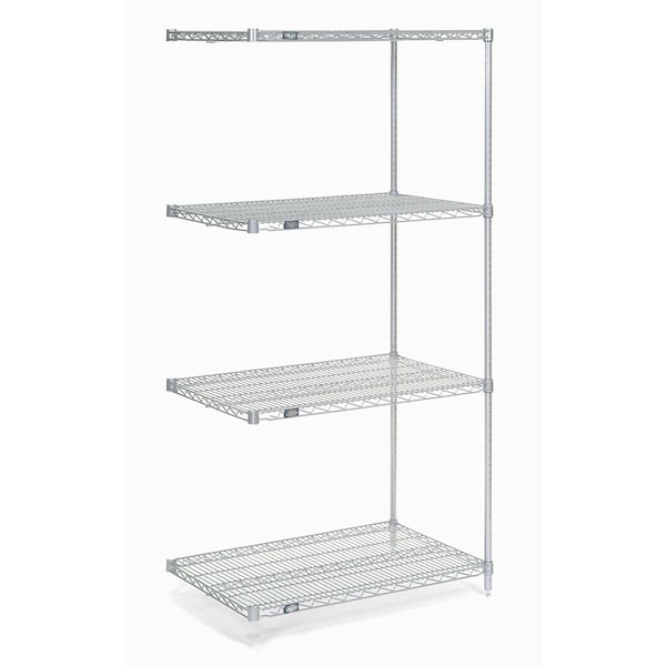 Nexel Wire Shelving Add-On, Poly-Z-Brite, 36W x 24D x 54H A24365Z - main